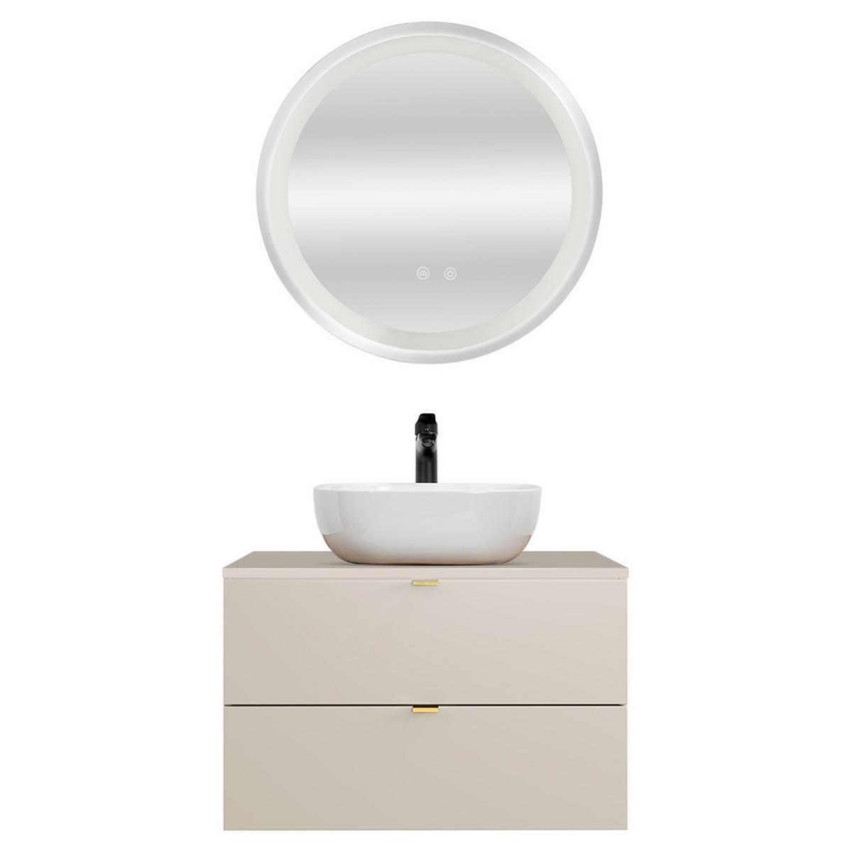 BADMÖBEL-SET 2-TLG. Durango-56 - Beige, Holzwerkstoff (81/200/47cm) - Lomado