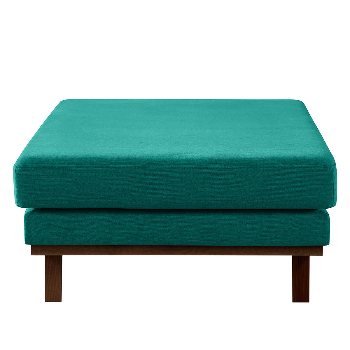 HOCKERBANK - Buchefarben/Petrol, Buchenholz/Textil (180/43/81cm) - home24