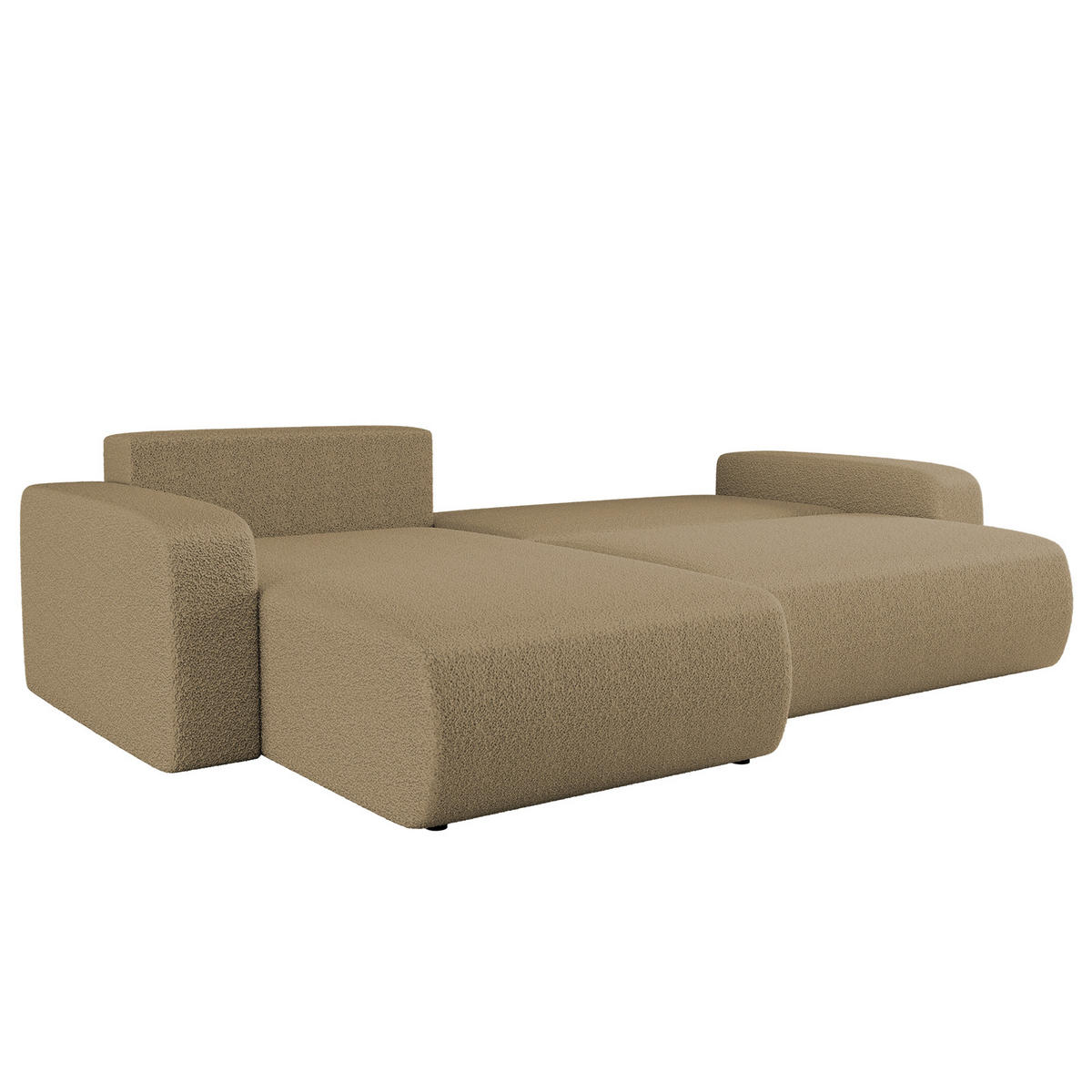 SCHLAFSOFA MILANO XL Und Bettkasten Stoff Quelle Hellbraun Links - Hellbraun, Holz (145/82/274cm) - Kaiser Möbel