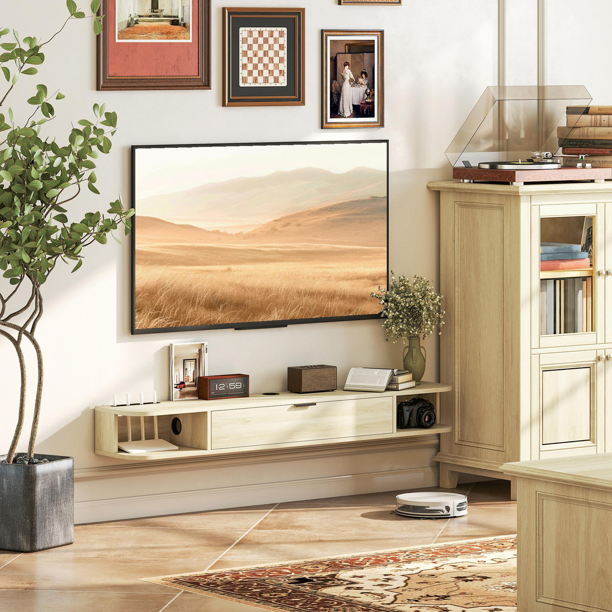 TV-MÖBEL Braun 1 Stück - Braun, Holzwerkstoff (140/16/24cm) - GiPP