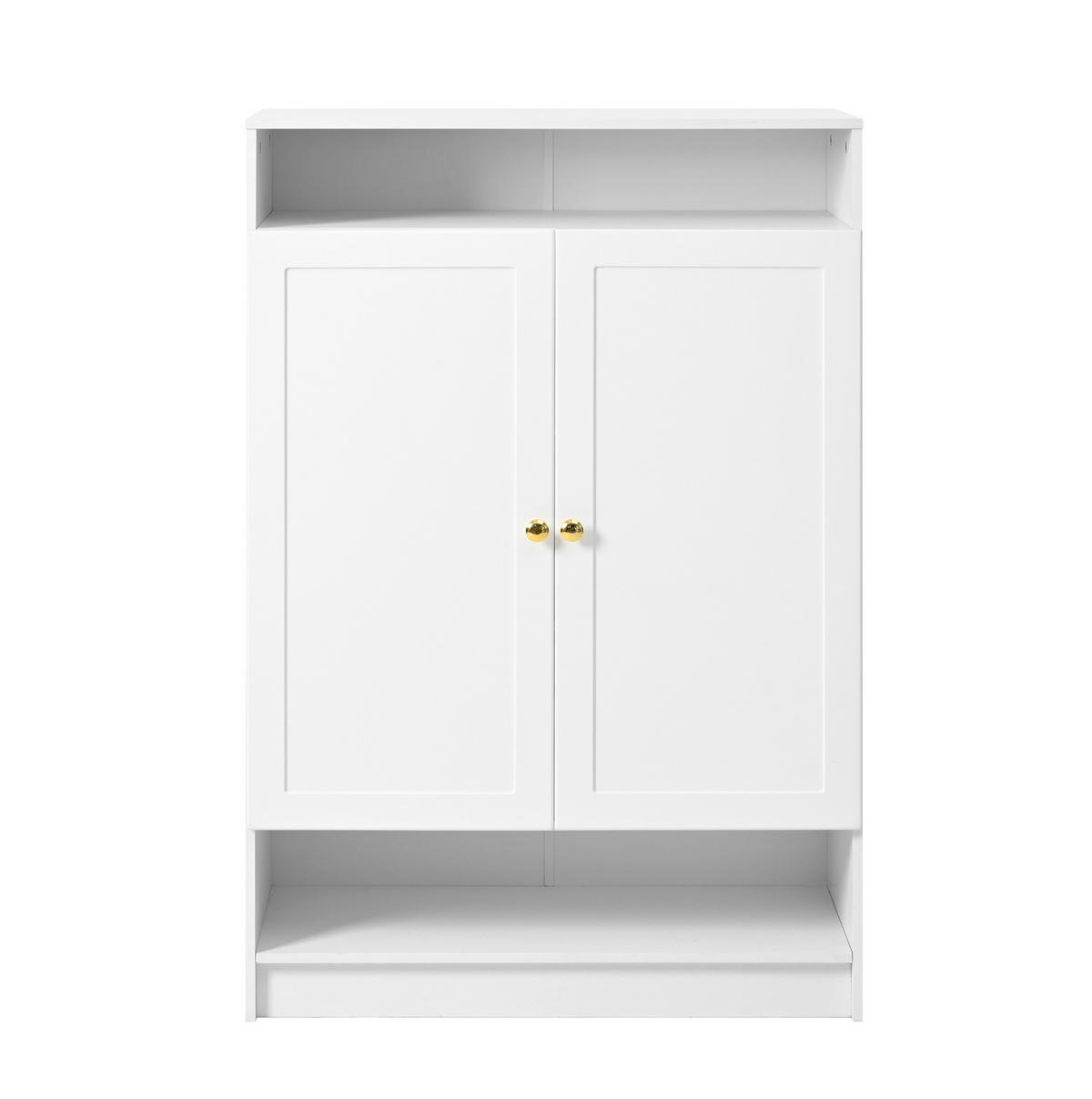 SCHUHSCHRANK mit verstellbaren Einlegeböden 146 x 34 x 109 cm Weiß - Weiß, Holzwerkstoff (34/109/146cm) - Beauniv