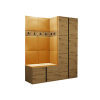 GARDEROBEN-SET Orion III - Eiche Artisan/Orange, Holzwerkstoff/Kunststoff (158/186/46cm) - MIRJAN24