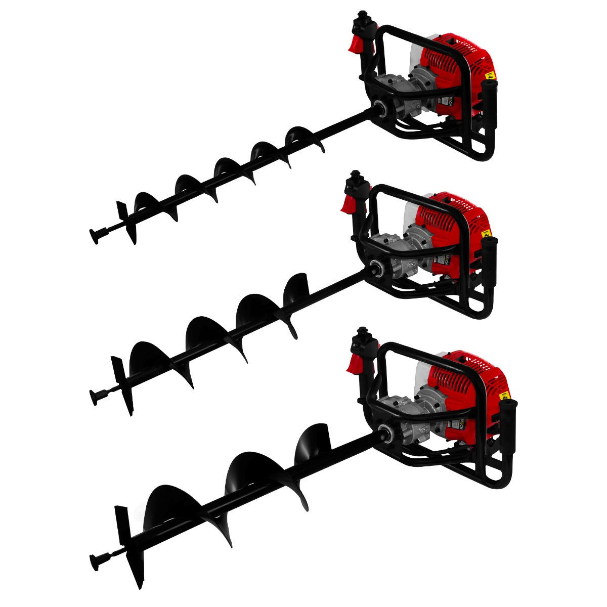 ERDBOHRER - Schwarz, Metall (53/32/39cm) - T-Mech