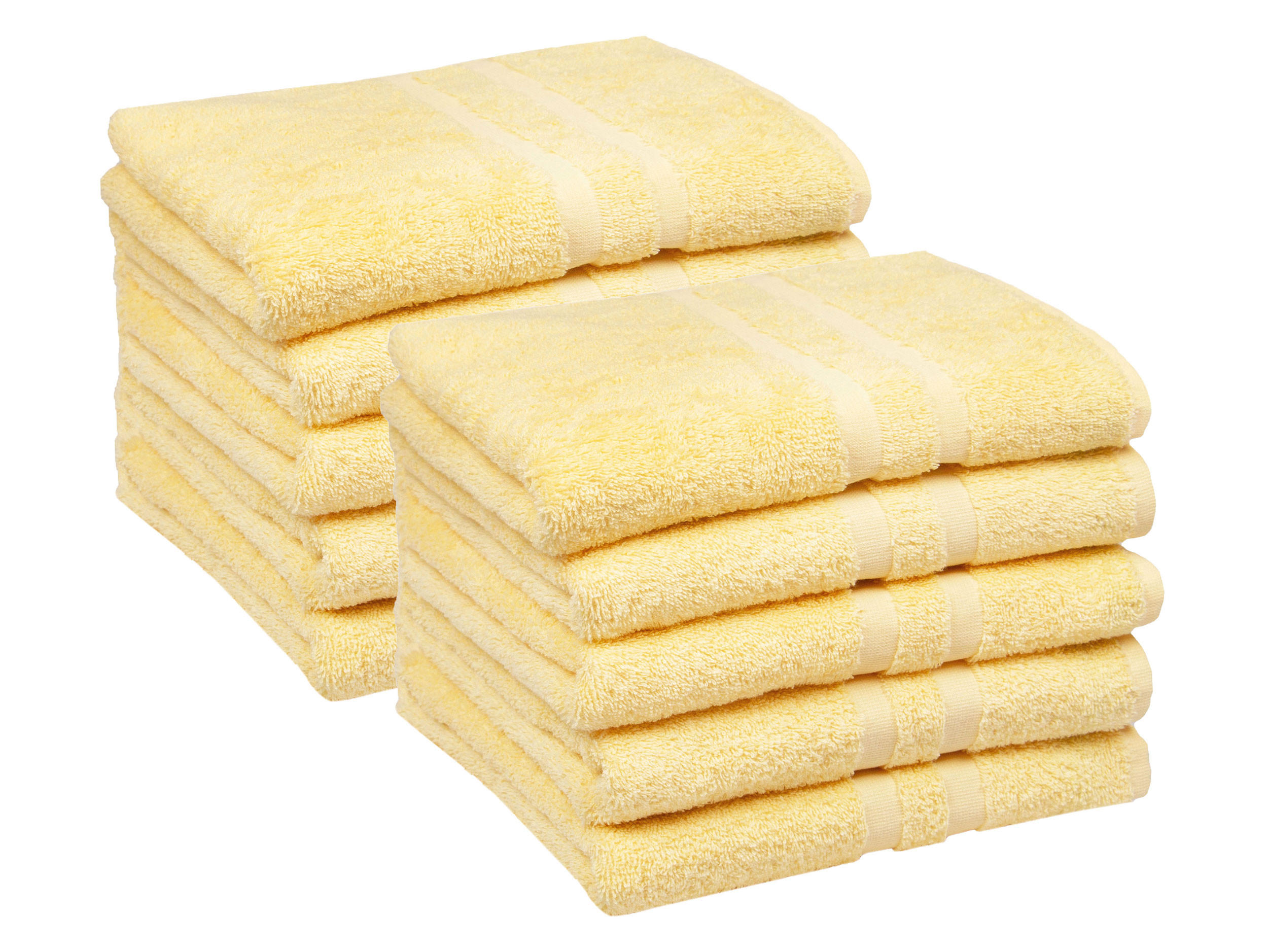 HANDTÜCHER, 6er-Set, 50x100 cm, 100% Baumwolle, Gelb - Gelb, Textil (50/100cm) - Zollner