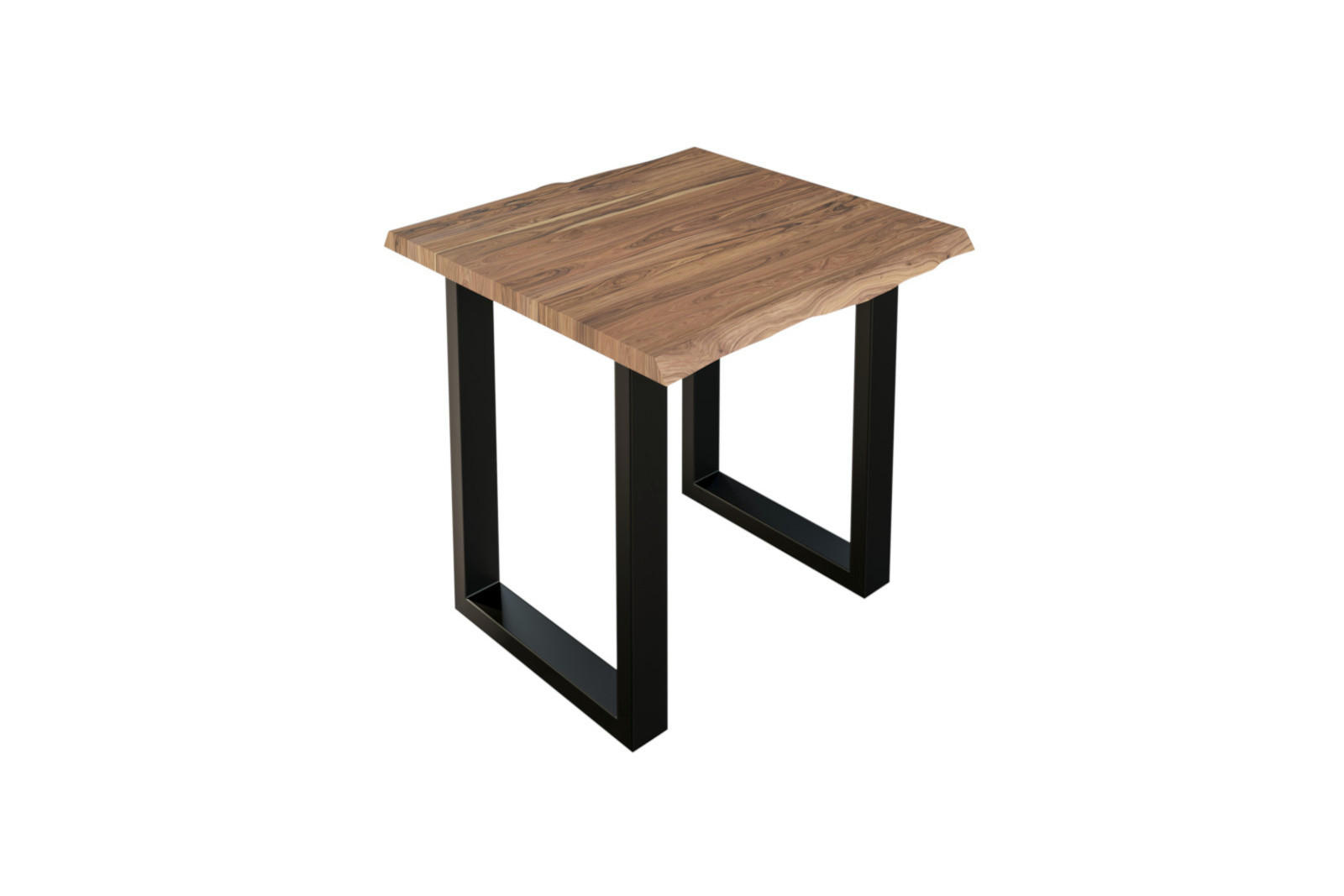 ESSTISCH LAUREN - Beige/Schwarz, Holz/Metall (80/80/77cm) - SAM