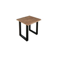 ESSTISCH LAUREN - Beige/Schwarz, Holz/Metall (80/80/77cm) - SAM