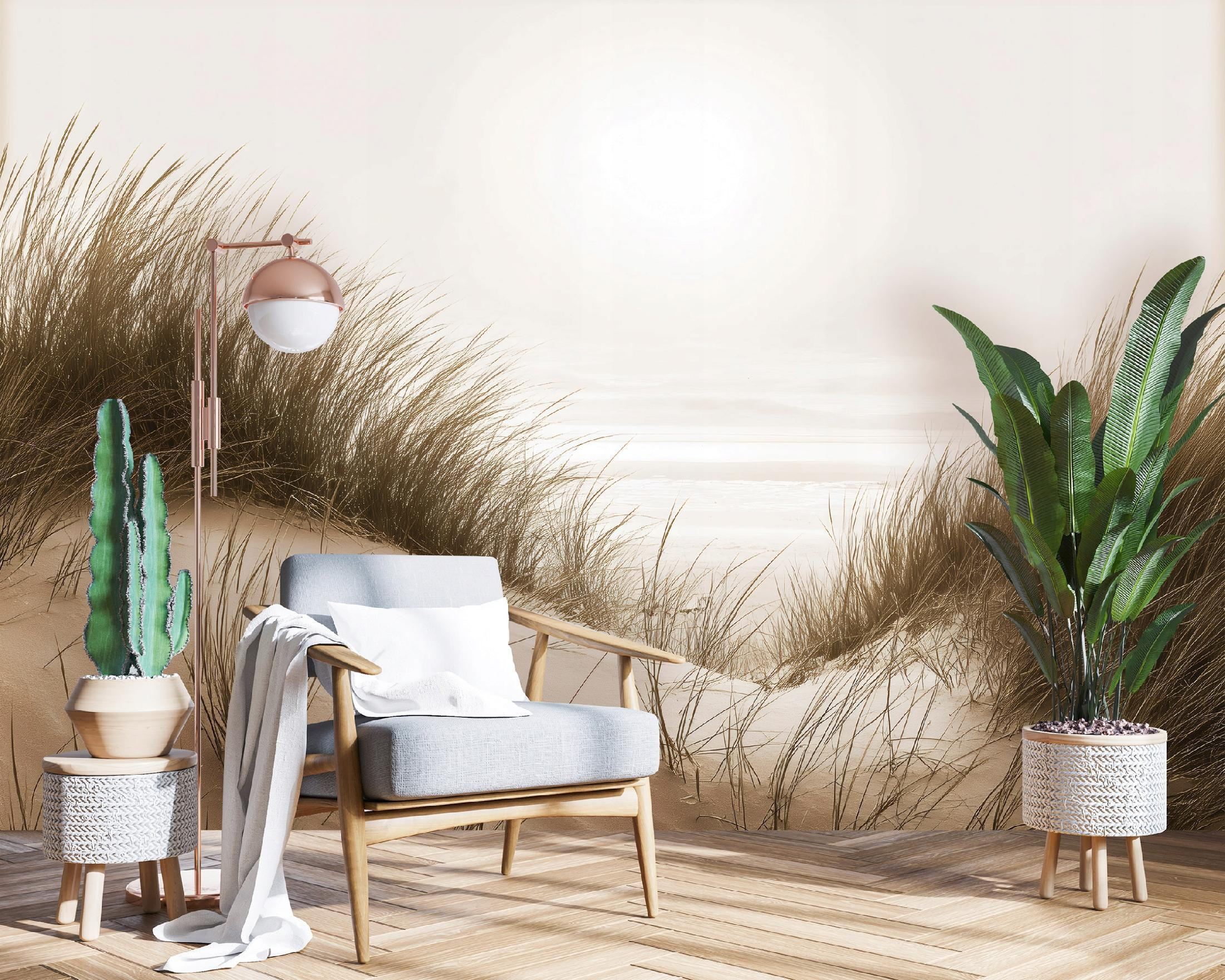 FOTOTAPETE Strand Meer Beige 400x280 cm - Multicolor, Papier (400/280cm) - Wallarena