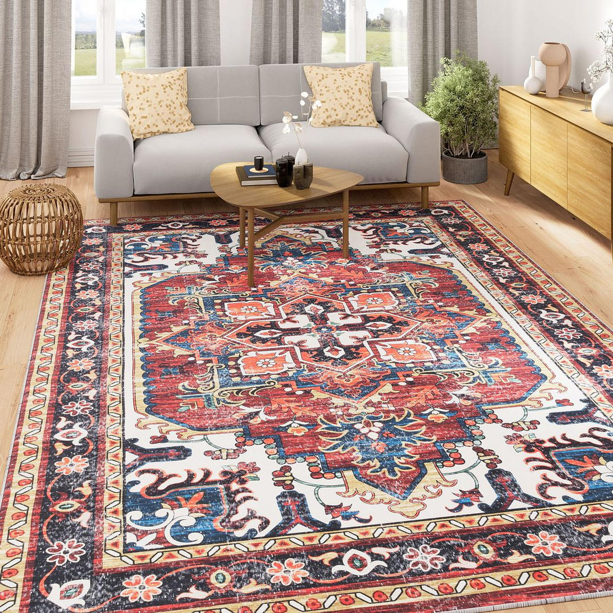 TEPPICH WASCHBAR Verona Pippa Beige - Beige, Textil (191/279cm) - Kukoon Rugs