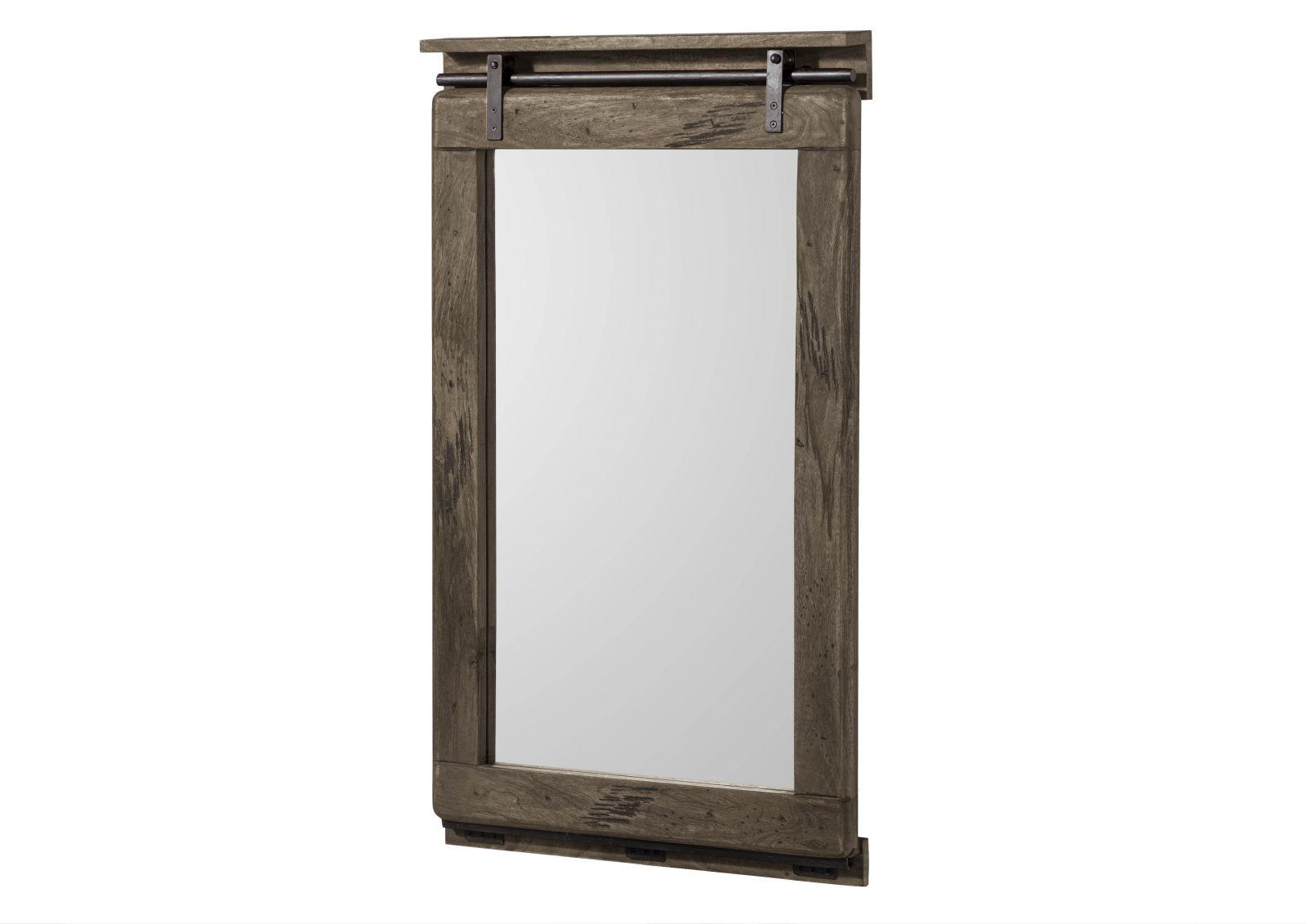 SPIEGEL Mango 65x6x110 grau lackiert RAILWAY #283 - Grau, Holz (65/110/6cm) - Massivmoebel24