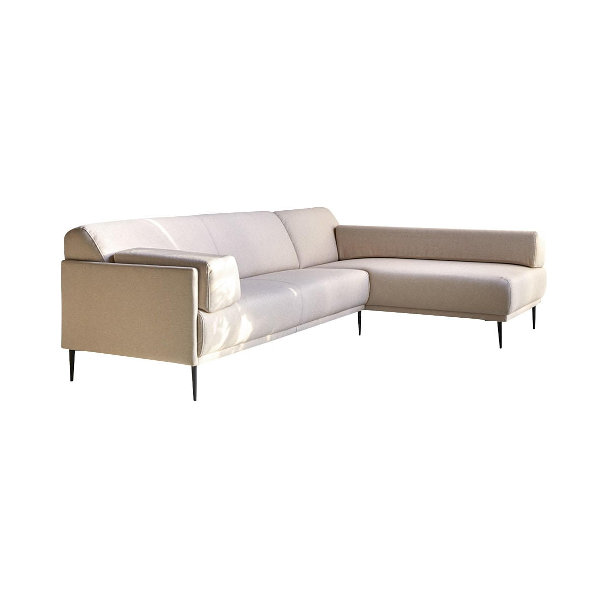 SOFA Finn Beige aus Stoff - Beige, Textil (271/81/180cm) - Tikamoon