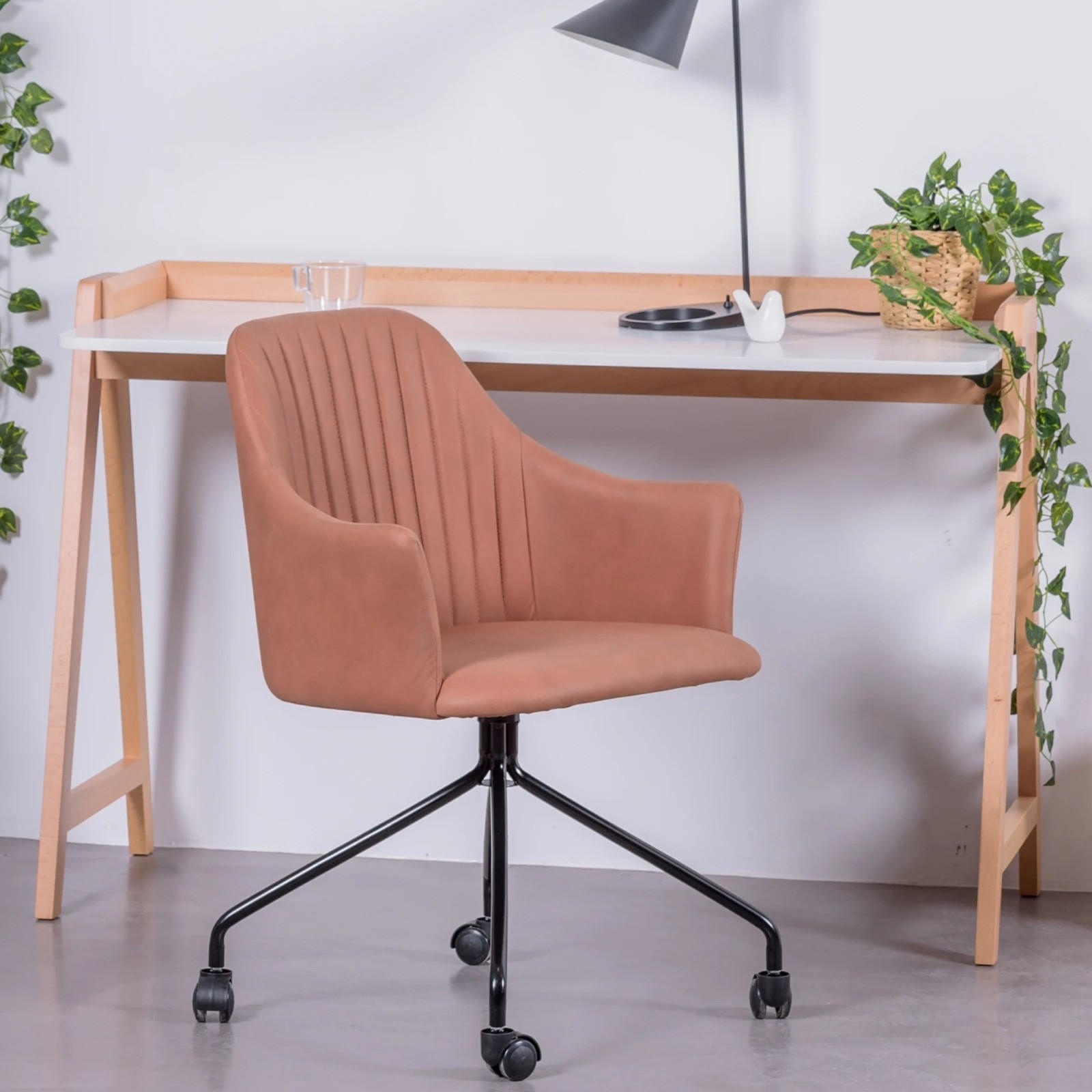 SCHREIBTISCH Rechteckig Weiß 53/123/80 cm - Weiß, Holz (53/123/80cm) - Nest Dream