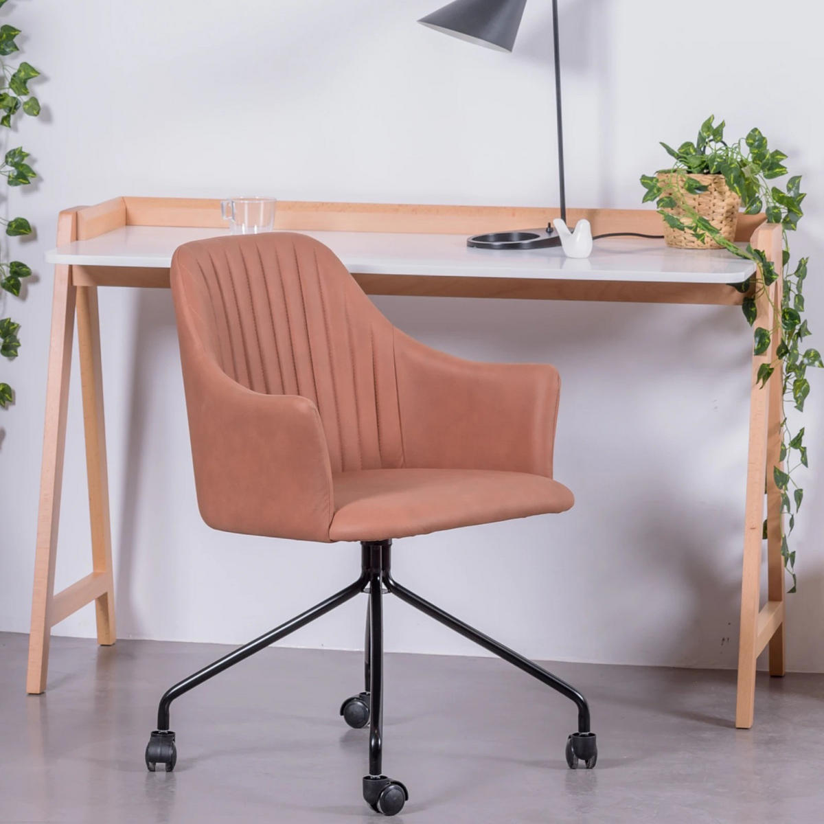 SCHREIBTISCH Rechteckig Weiß 53/123/80 cm - Weiß, Holz (53/123/80cm) - Nest Dream