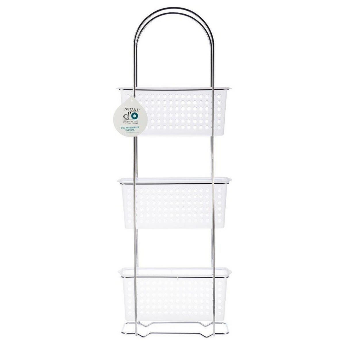 BADREGAL Regal für Utensilien - 3 Ebenen 14,5/28/84 cm - Weiß, Kunststoff (28/84/14.5cm) - 5five Simply Smart