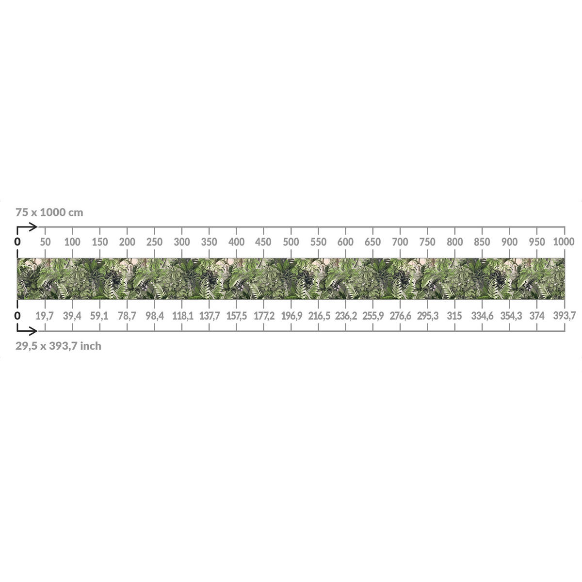 BALKON SICHTSCHUTZ Dschungelpflanzen in Grün 650/75 cm - Grün, Kunststoff (650/75cm) - Bilderwelten