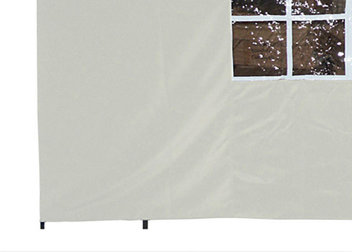 SEITENPLANE Roland für Pavillon mit Fenster 300x190 cm, Wasserabweisend, Farbe: Ecru - Naturfarben, Kunststoff (300/190/0.3cm) - TPFGarden
