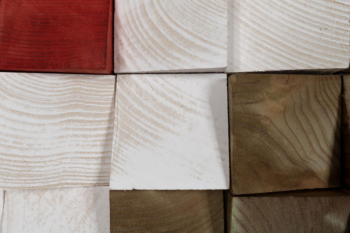 HOLZBILD Grün 102/55 cm - Weiß/Grün, Holz (6.5/55cm) - KUNSTLOFT