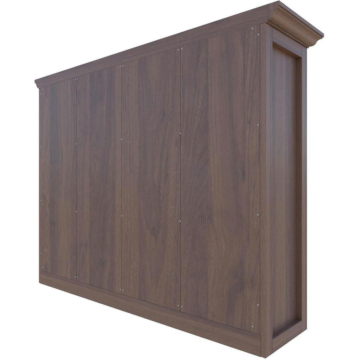 BÜCHERREGAL mit Sockel 12 Fächer Walnuss 127 x 99 cm - Braun, Holzwerkstoff (127/99/34cm)