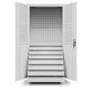 WERKZEUGSCHRANK mit Schubladen TOM 185x92x50cm Grau - Grau, Metall (92/185/50cm) - DELUKE