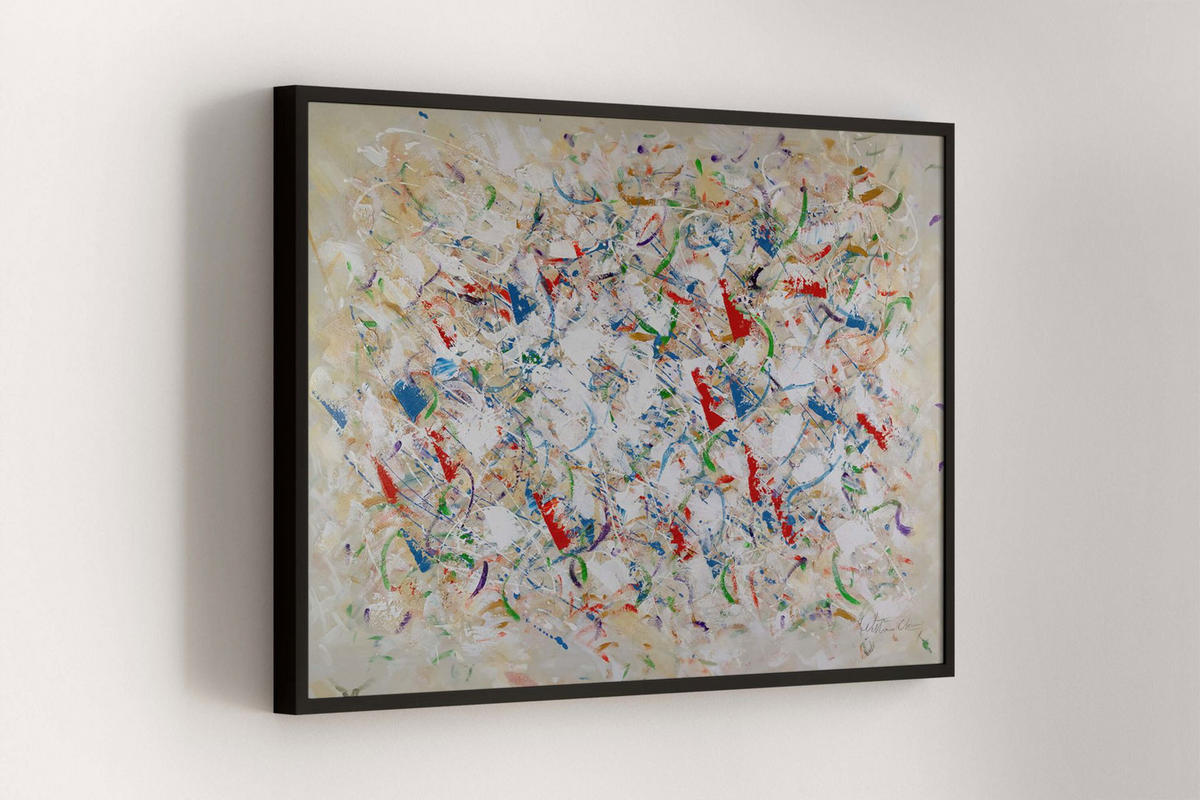 ACRYLBILD HANDGEMALT 120/80 cm - Beige/Multicolor, Holz/Textil (120/80cm) - KUNSTLOFT
