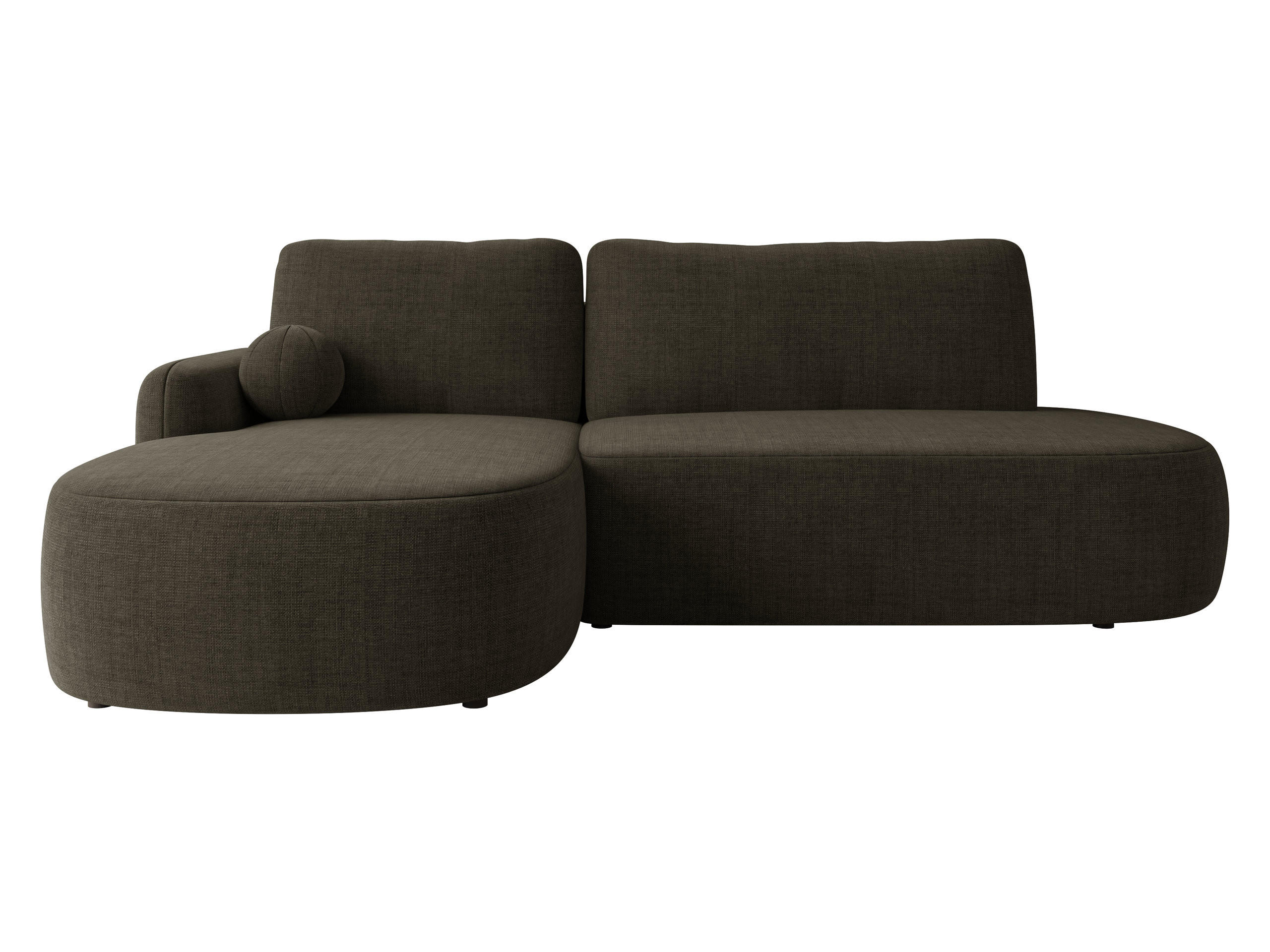 ECKSOFA Loridu O Premium, Seite: Links - Dunkelbraun/Schwarz, Holz/Kunststoff (274/174cm) - MIRJAN24