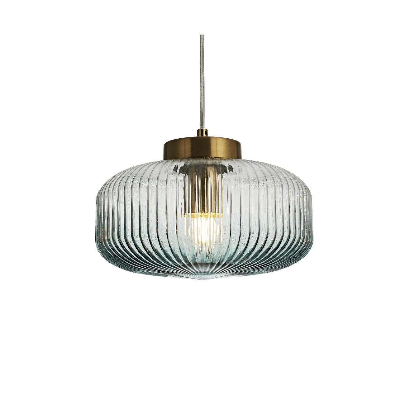 HÄNGELEUCHTE Joina, Transparent und rauchgrün, 15.5cm - Transparent, Glas (15/27/15.5cm) - KOSILUM