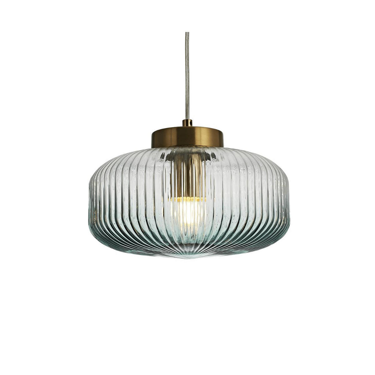 HÄNGELEUCHTE Joina, Transparent und rauchgrün, 27cm - Transparent, Glas (27/27/15.5cm) - KOSILUM