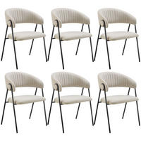 ARMLEHNENSTUHL 6er Set Bedano 60 x 58 x 85 cm greige - Greige, Kunststoff (60/85/58cm) - tectake