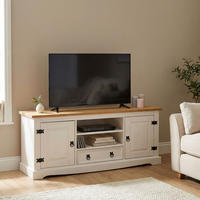 LOWBOARD TEQUILA - Weiß/Braun, Holz (140/61/47cm) - IDIMEX