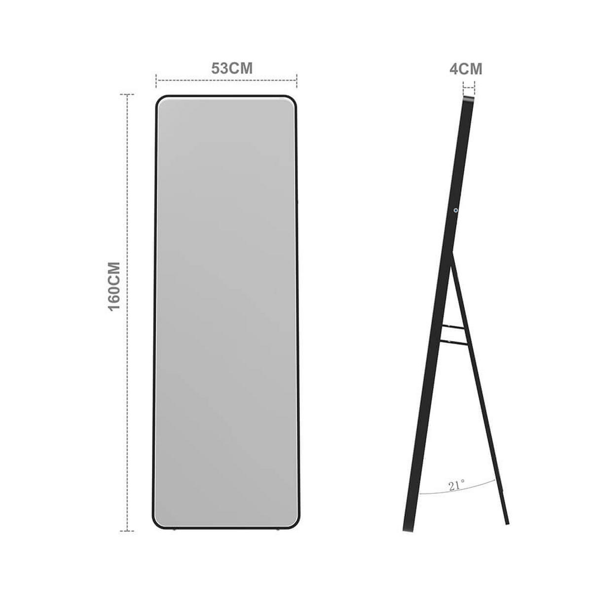 LED-SPIEGEL ADORA - 53 x 160 cm - Silberfarben, Glas (53/160/4cm) - Home Deluxe