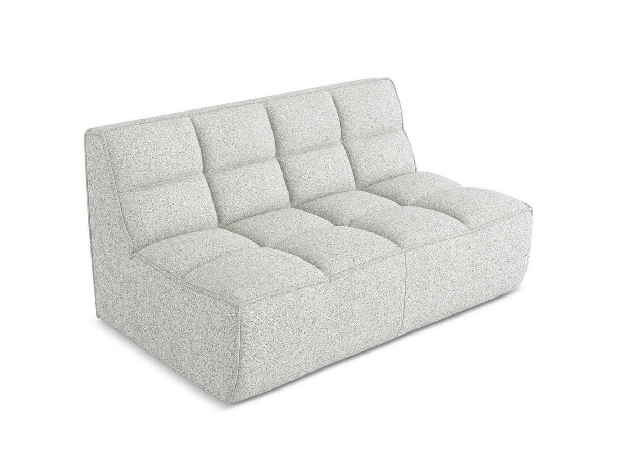 2-SITZER-SOFA Strukturstoff Stoff Beige - Beige/Schwarz, Kunststoff/Textil (160/75/93cm) - Makamii