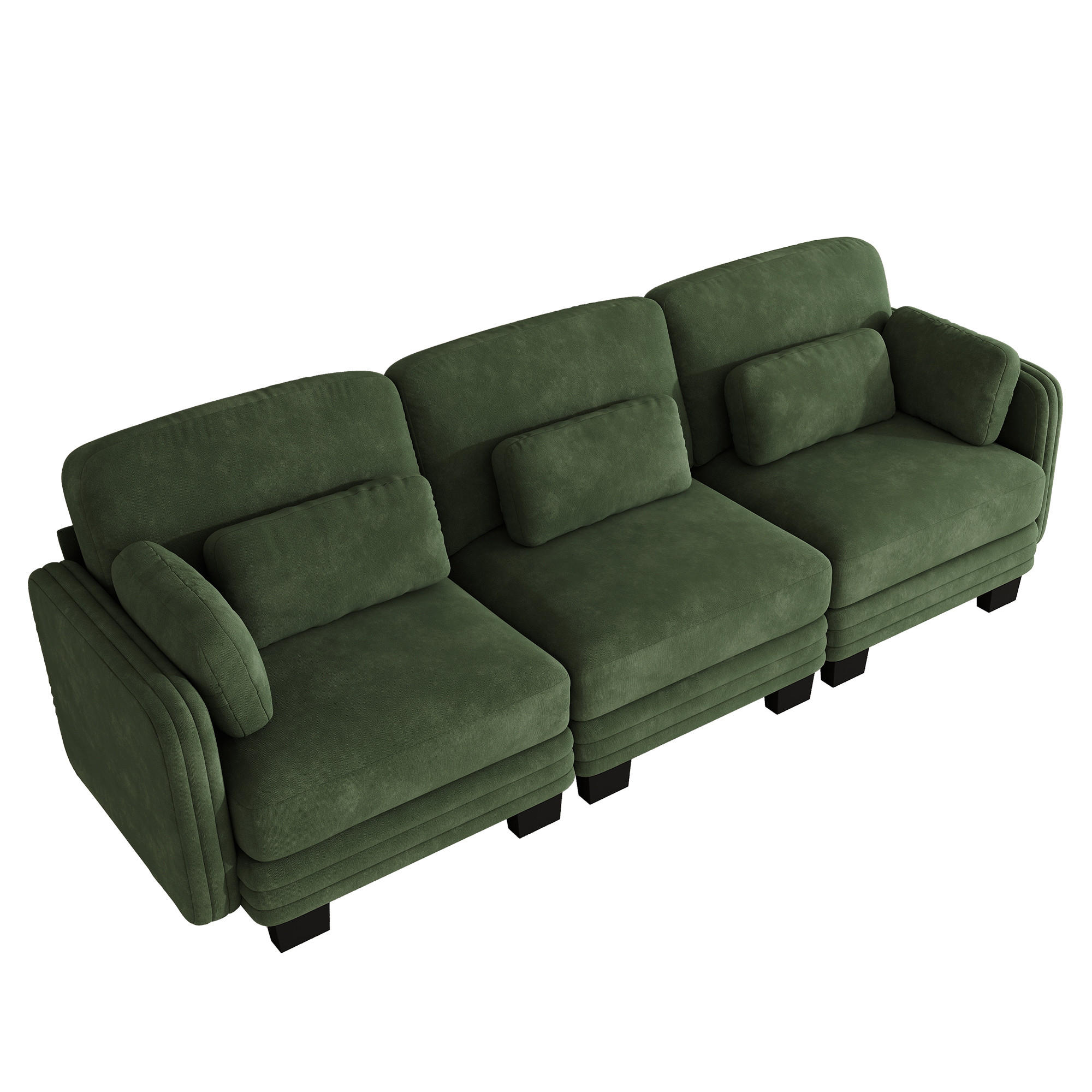ComfortXL 3-Sitzer-Sofa Grün 253x88x88 cm