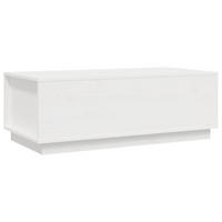 COUCHTISCH Weiß 100x50x35 cm Massivholz Kiefer - Weiß, Holz (100/50/35cm) - furnicato
