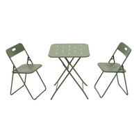 BALKONSET BISTRO SET,klappbar,Metall,für 2 Personen,Grün - Grün, Metall - LVHOM
