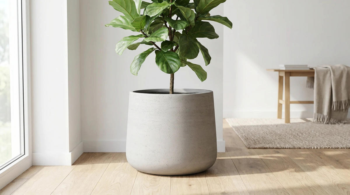 PFLANZTOPF Kiesel grau | 44X37 - Grau, Kunststoff (37cm) - aplanta
