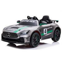 KINDER ELEKTROAUTO Mercedes GT 4 grau - Grau, Kunststoff (116/58/46cm) - TPFLiving