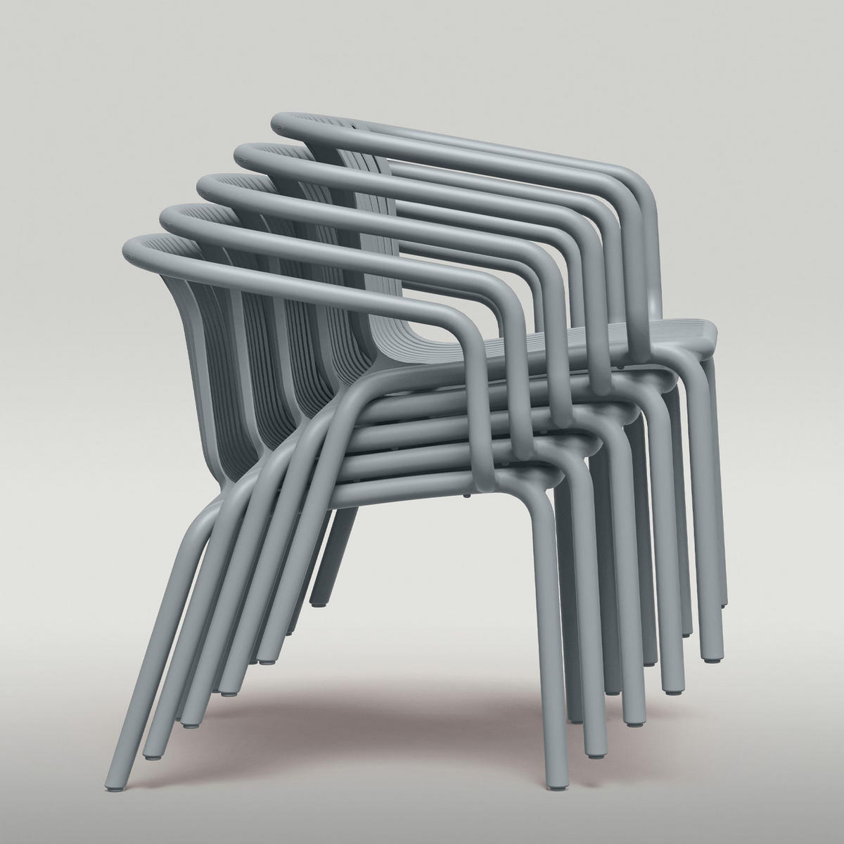 GARTEN ESSGRUPPE FICCARI, Gartenmöbel-Set 5-tlg, Grau - Grau, Kunststoff - KONSIMO®