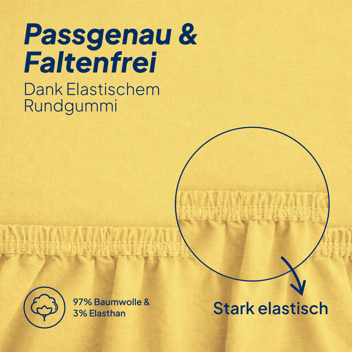 SPANNBETTLAKEN TOPPER 160/190/12 cm Gelb - Gelb, Textil (160/190cm) - AM Qualitätsmatratzen