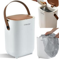 WINDELEIMER Geruchsdicht ohne Kassette Weiß und Braun - Weiß/Braun, Kunststoff (24/41/20cm) - Twinky