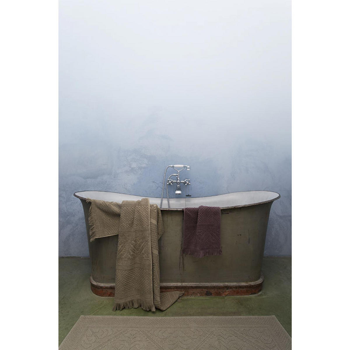 BADEMATTE Enzo gewittergrau 54 x 64 cm - Grau, Textil (54/64cm) - Vivaraise