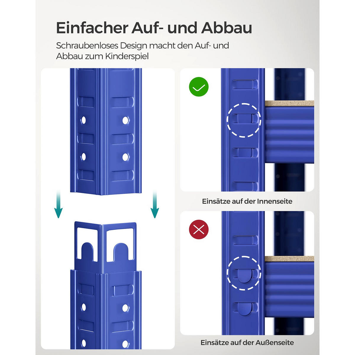 SCHWERLASTREGAL Cairo 2er-Set - Blau, Holzwerkstoff (120/200/60cm) - Hansiro