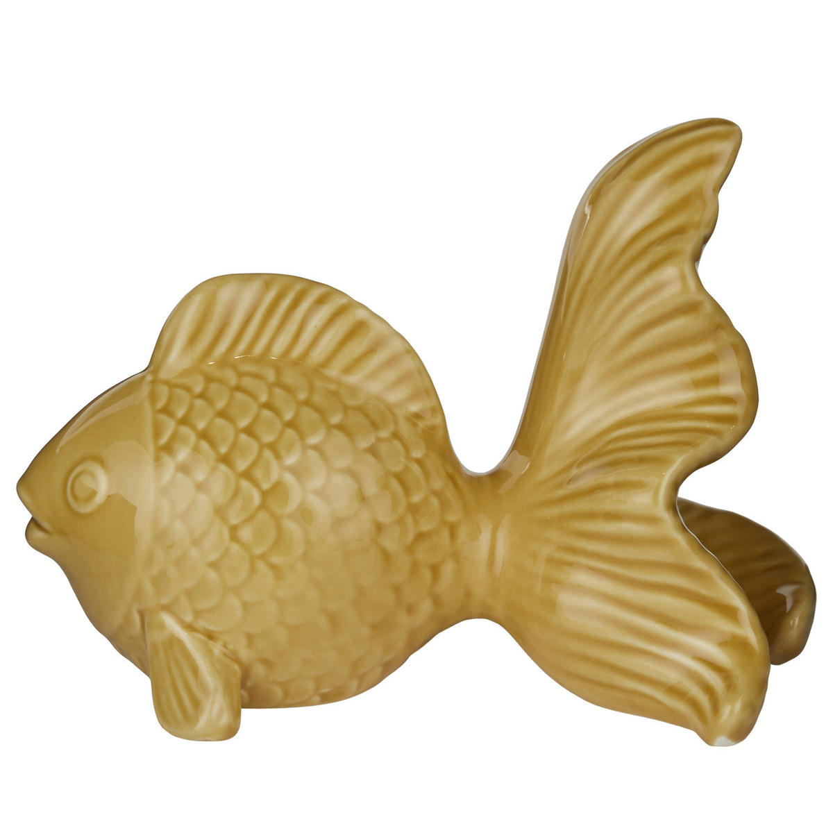 DEKO-FISCH Koi - Dolomit Hellgrün - Gelb, Stein (17/17/17cm) - Butlers