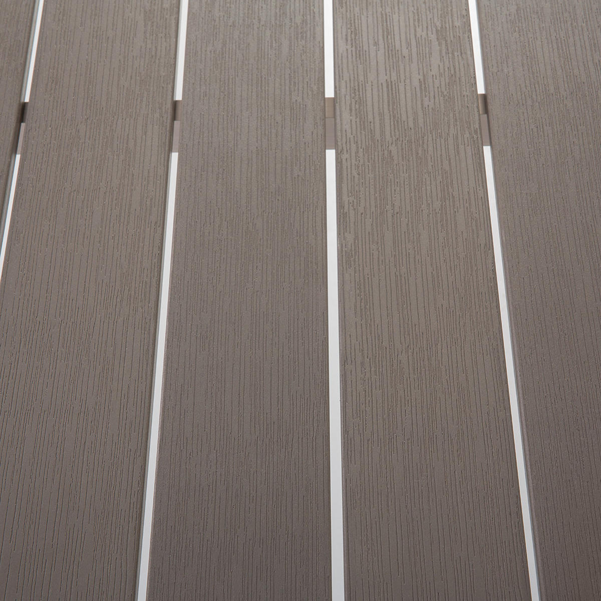 GARTENTISCH Aluminium grau 180/90 cm Vernio - Grau, Metall (180/90/76cm) - Beliani
