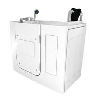 SENIOREN Sitzwanne mit Tür S08-A-R - Weiß, Glas/Kunststoff (110/114/68cm) - AcquaVapore by Sandra Jentho