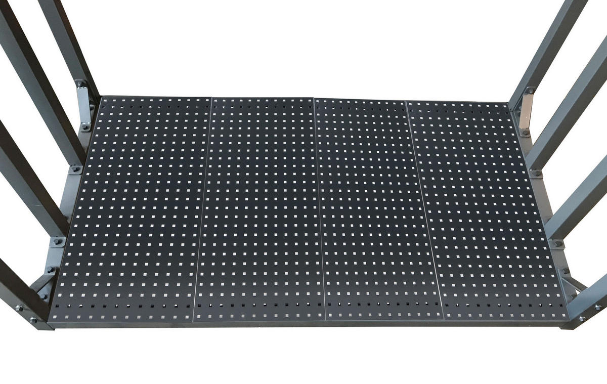 EINLEGEBÖDEN für Kaminholzregale 69x43 cm - Anthrazit, Metall (43/0.5/69cm) - QUICK STAR
