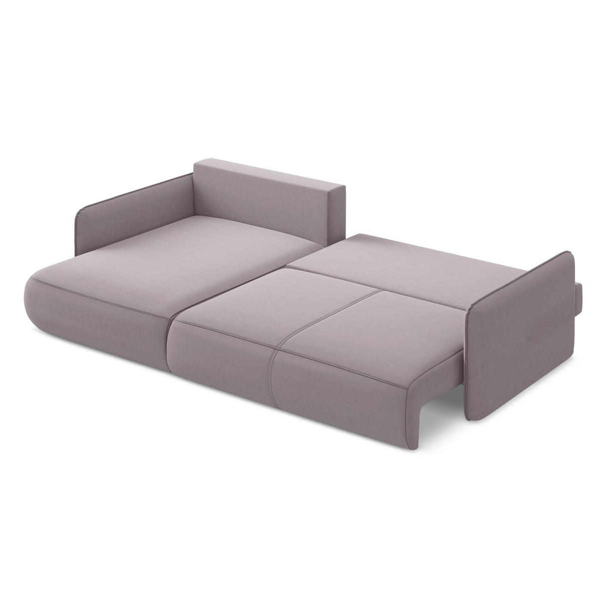 ECKSOFA mit Schlaffunktion Samt Stoff Violett - Lila/Flieder, Kunststoff/Textil (148/240cm) - LaMiaSofa