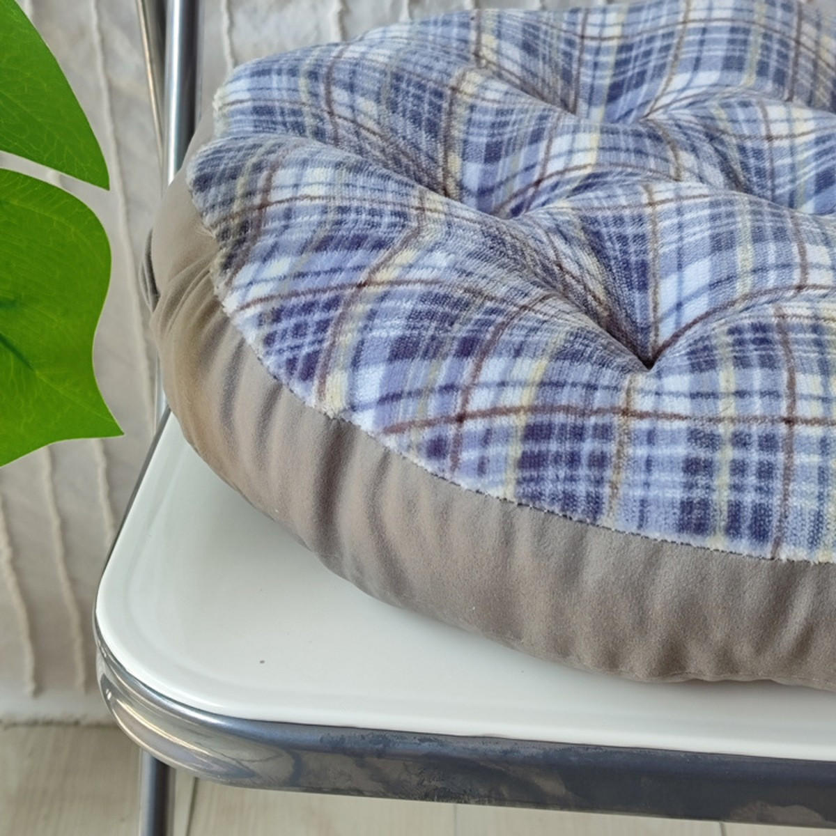 GARTENHOCKERAUFLAGE 40/40/8cm - Blau, Textil (40/8/40cm) - Authentics