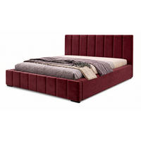 POLSTERBETT Nero 120x200 cm, Doppelbett mit Bettkasten und Lattenrost aus Holz, Velourstoff: Lila - Lila, Holz/Textil (120/200cm) - Marpur
