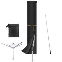 SCHUTZHÜLLE für Wäschespinne 185 x 32 cm Wasserdicht - Schwarz, Kunststoff (1/1/1cm)