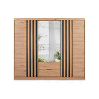 KLEIDERSCHRANK - 250 cm x 60 cm - Holz, Platte - Naturfarben Hell SIDOVIA - Naturfarben, Holz (250/213/60cm) - Vente-Unique