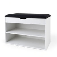 SCHUHREGAL Vault 60/30/47 cm - Weiß, Holzwerkstoff (30/47/60cm) - BOXIMO